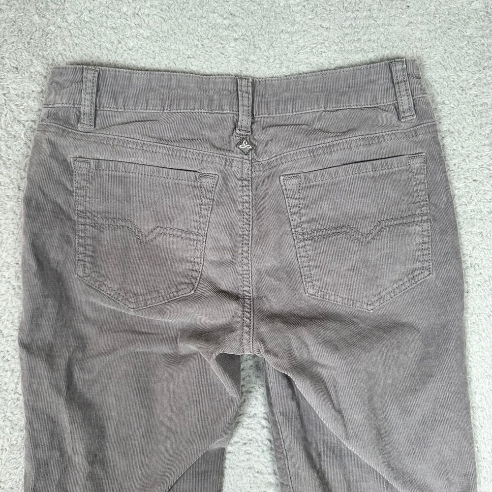 Prana Gray Organic Cotton Stretch‎ Corduroy Slim Pants Womens Size 2 Stretch EUC - Picture 4 of 10